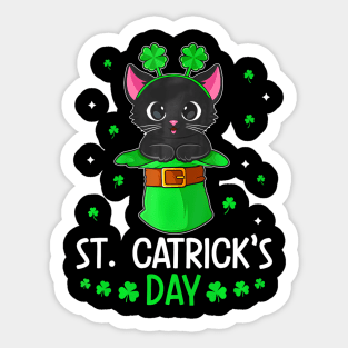 St Patricks Day Cats Saint Pattys Women Men Kids Sticker